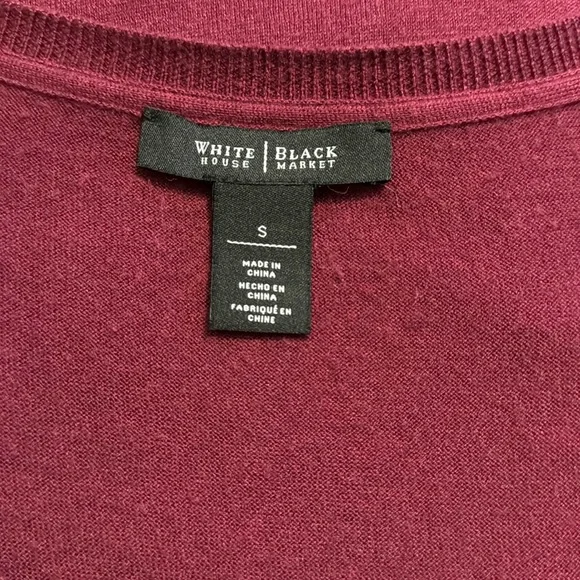 WHBM long sleeve lightweight tunic sweater in maroon - Picture 6 of 7